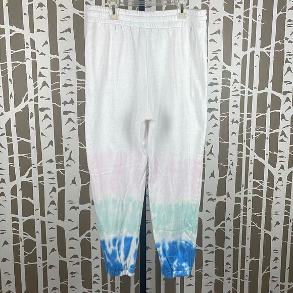 Splendid White Tie Dyed Leg Jogger Sweatpants M - Picture 2 of 15